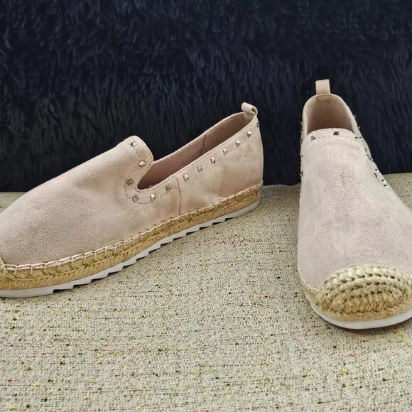 Marc Fisher Women shoes Loafer Slip On Light pink Suede fabric Size US 9.5 - Picture 5 of 11